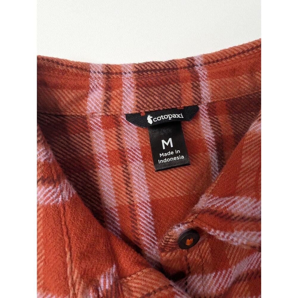 Cotopaxi Organic Mero Flannel Shirt in Spice Orange Woman Size M - Picture 4 of 13